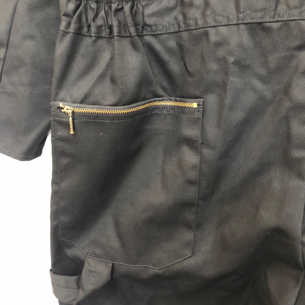 Dickies Black Coverall Jumpsuit Workwear Gold Zipper Front Black L-Tall - Picture 13 of 16